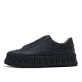 Women's small white trainers with thick sole and suede leather upper in INS tide style