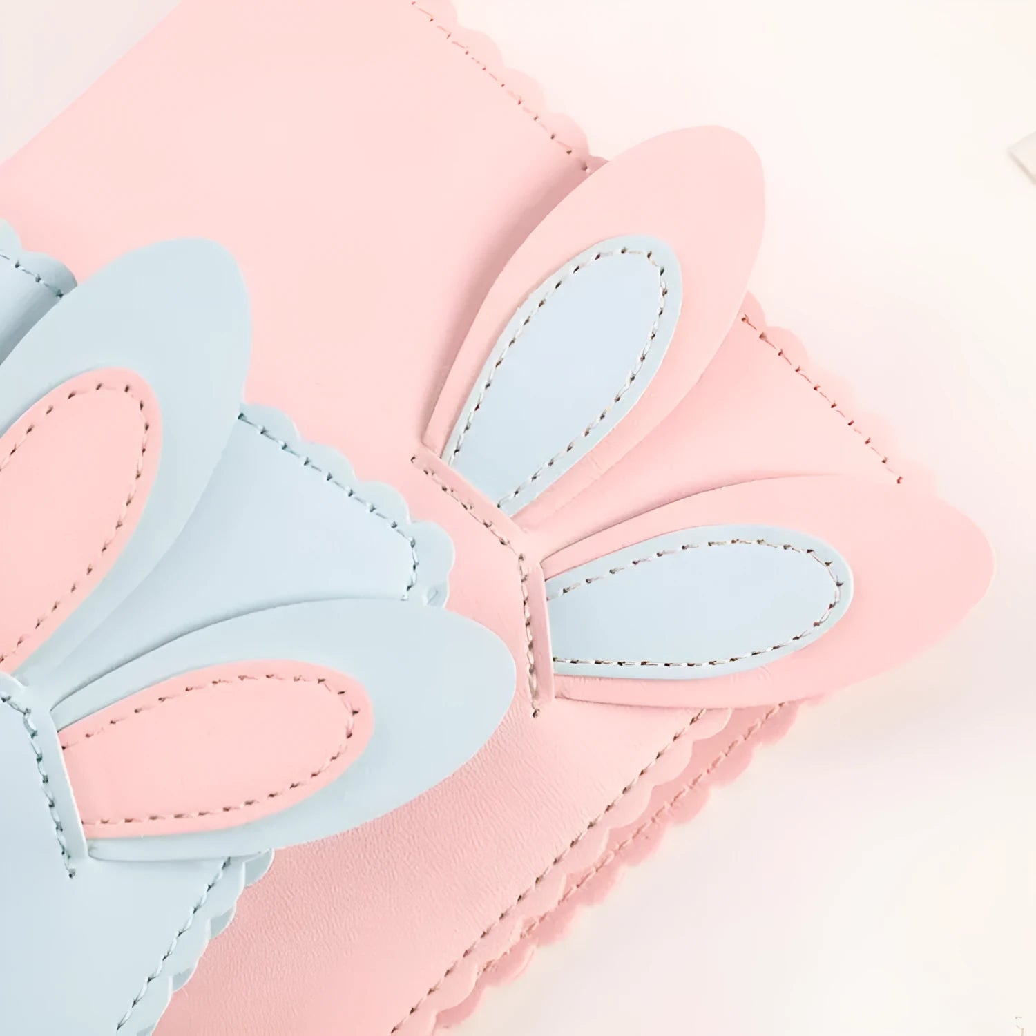 Rabbit design mini photo album with PU cover in blue, pink or white colour options