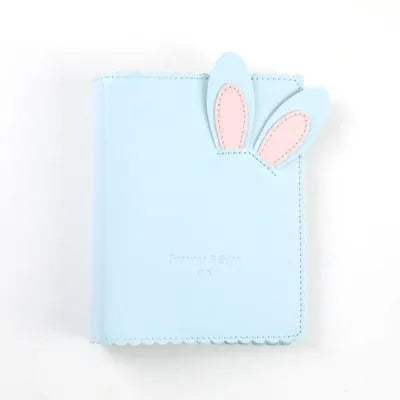 Rabbit design mini photo album with PU cover in blue, pink or white colour options