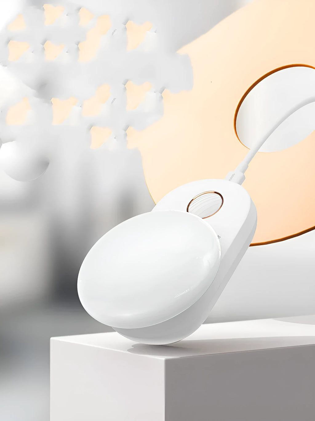 Baseus Sunshine Series Full Moon white rechargeable motion sensor night light with USB charging port