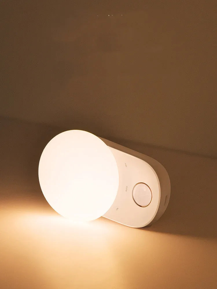 Baseus Sunshine Series Full Moon white rechargeable motion sensor night light with USB charging port