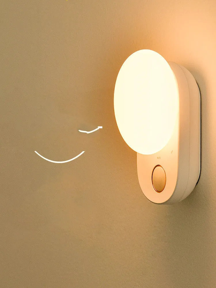 Baseus Sunshine Series Full Moon white rechargeable motion sensor night light with USB charging port