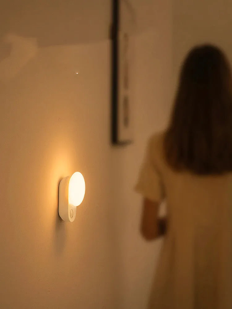 Baseus Sunshine Series Full Moon white rechargeable motion sensor night light with USB charging port