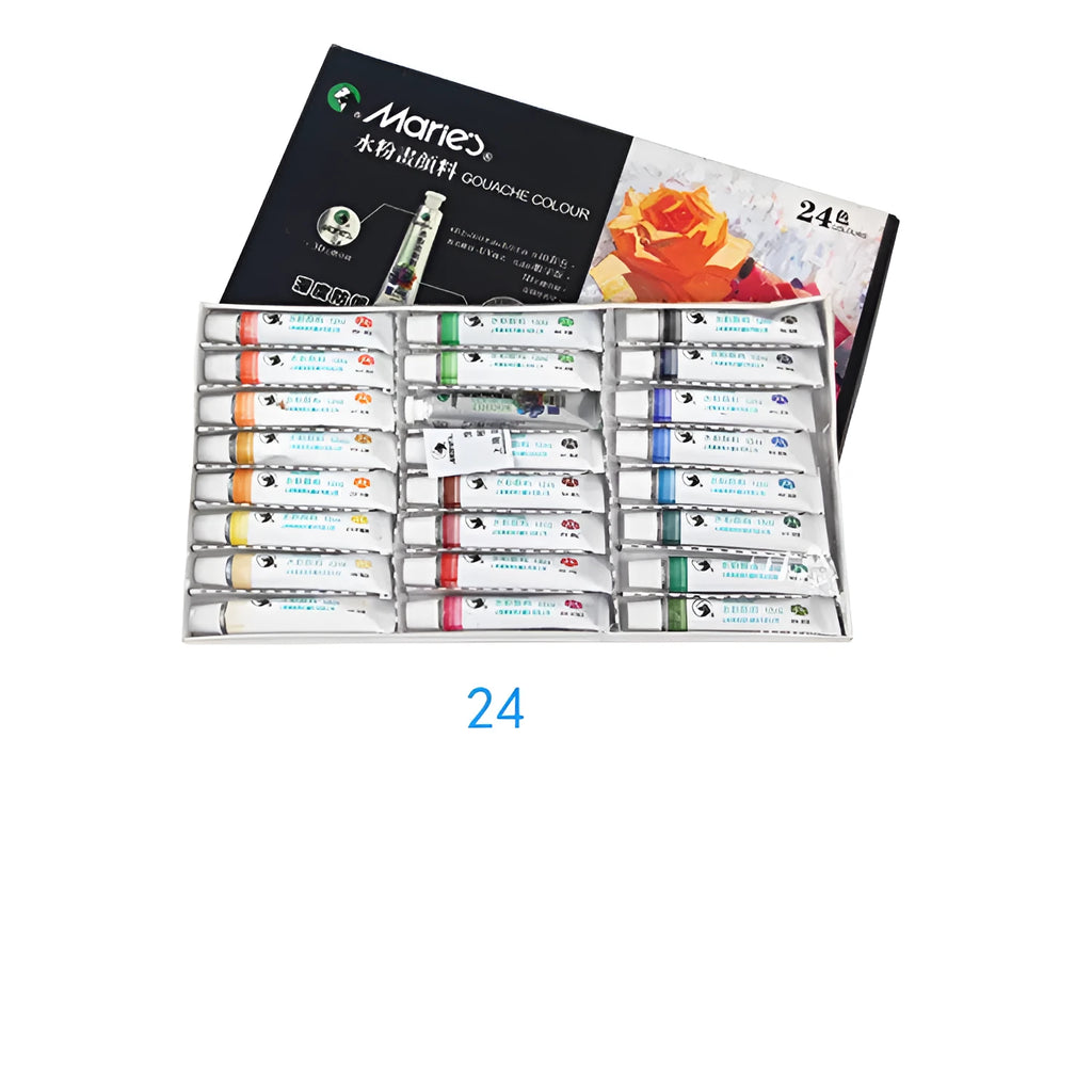 Boxed Marley gouache paint set with 12ml tubes in multiple colours for painting and graffiti