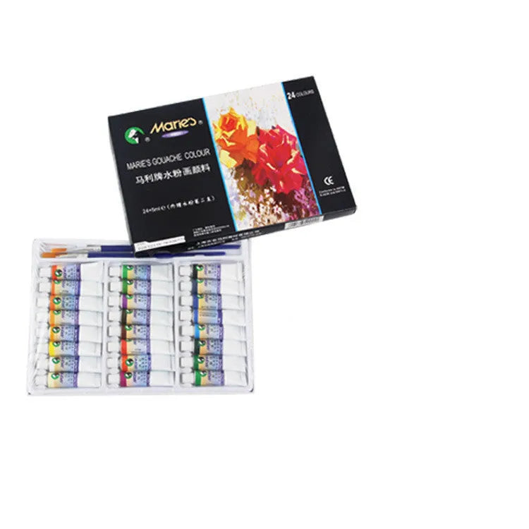 Boxed Marley gouache paint set with 12ml tubes in multiple colours for painting and graffiti