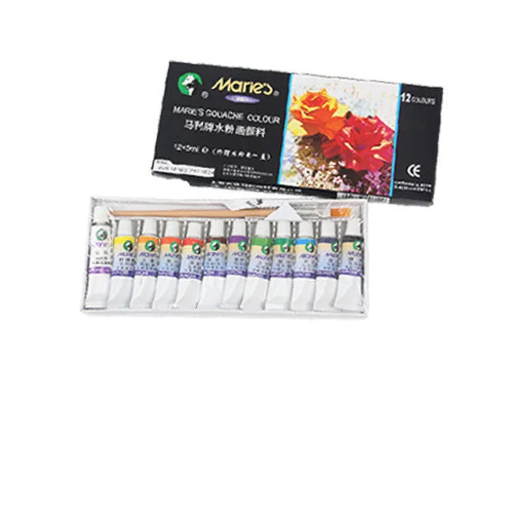 Boxed Marley gouache paint set with 12ml tubes in multiple colours for painting and graffiti
