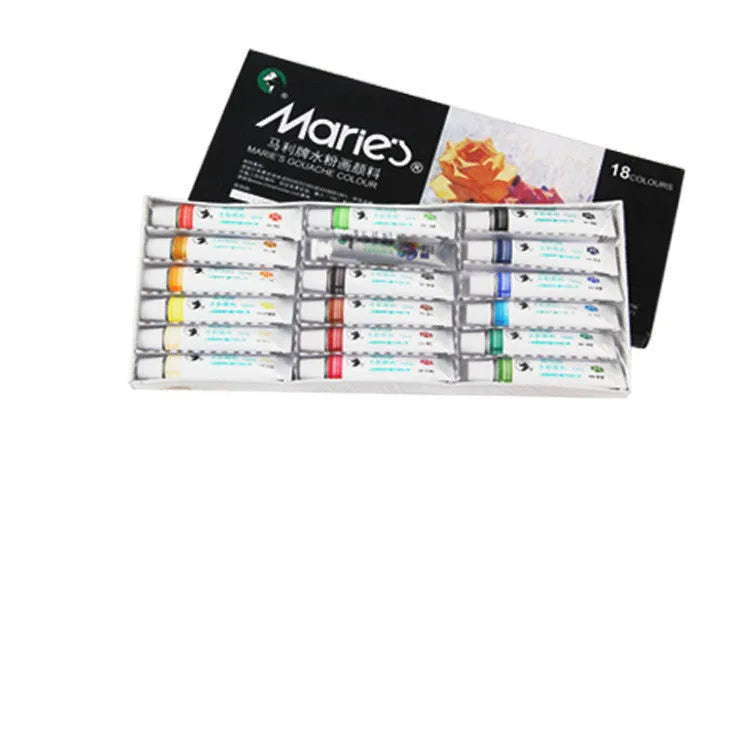 Boxed Marley gouache paint set with 12ml tubes in multiple colours for painting and graffiti