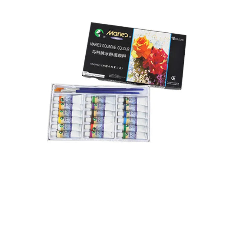 Boxed Marley gouache paint set with 12ml tubes in multiple colours for painting and graffiti