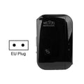 Wireless WiFi repeater with multiple international plug options in black and white colours