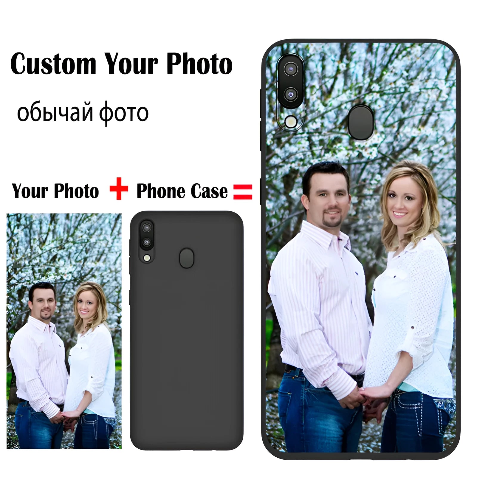 Custom painted black TPU phone case with UV colour painting for Samsung series