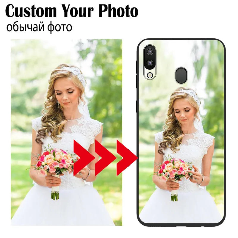 Custom painted black TPU phone case with UV colour painting for Samsung series