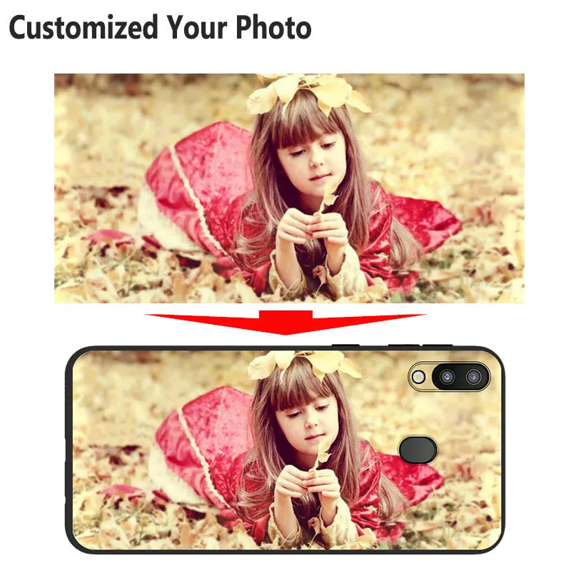 Custom painted black TPU phone case with UV colour painting for Samsung series