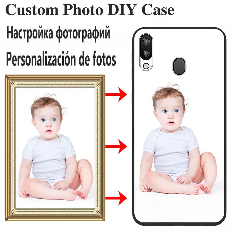 Custom painted black TPU phone case with UV colour painting for Samsung series