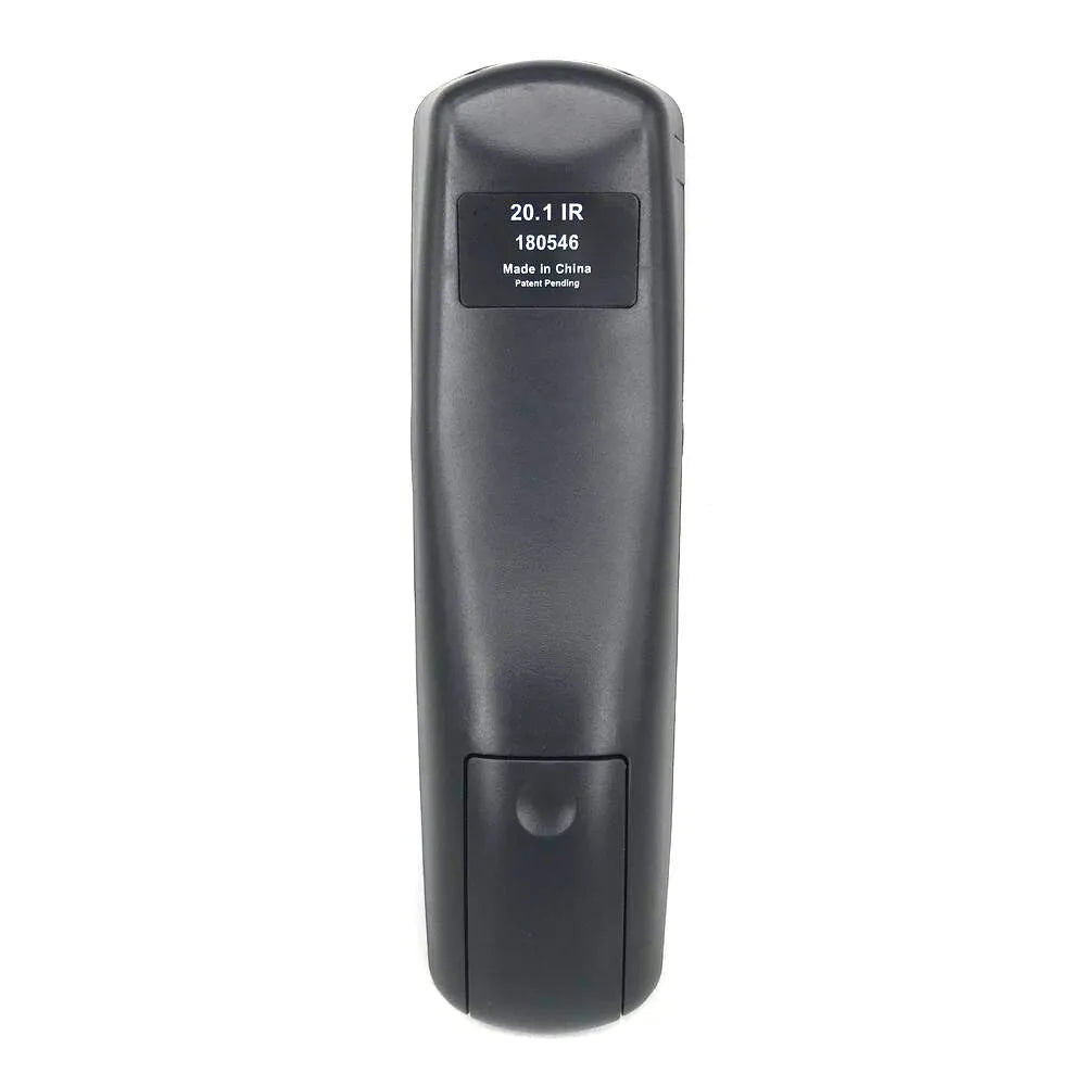 Black flat universal remote control for DISH Network satellite TV receivers.