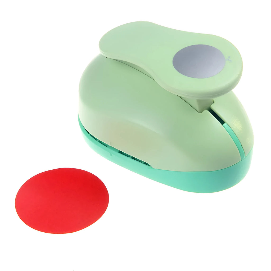 Children's round hole punch embossing machine with six different sized dies for paper crafting