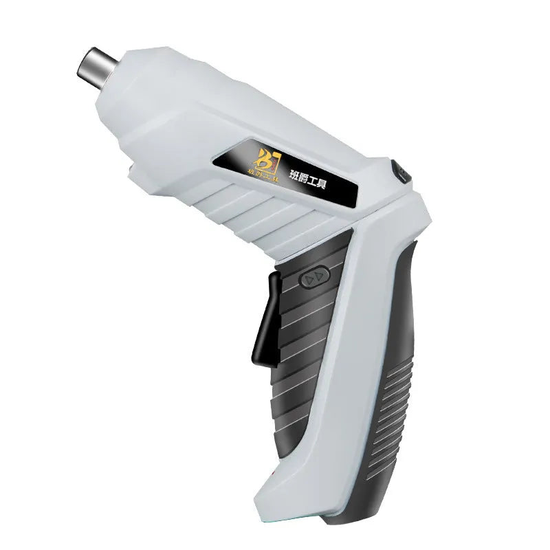 Rechargeable lithium battery mini screwdriver set with 60 mm length and pistol grip handle for furniture and toy assembly