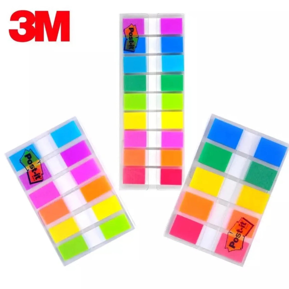 Removable indicator labels in mixed colours, 9.4mm x 44mm, with 6 books of 20 sheets and A, B, C styles.
