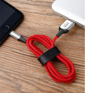1m USB charging cable for Apple devices with smart charging indicator, single head, in black purple or red