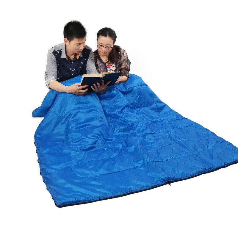 Ultralight envelope cotton sleeping bag 190x70cm 1kg in Army Green, Blue or Orange for camping and outings