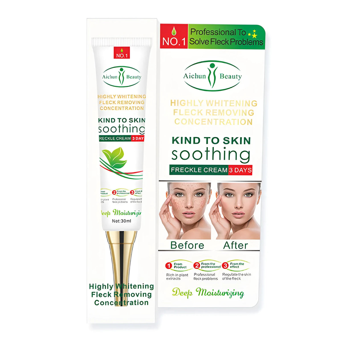 Aichun Anti-Spot Cream 30ml white tube with moisturising concealer for general skin
