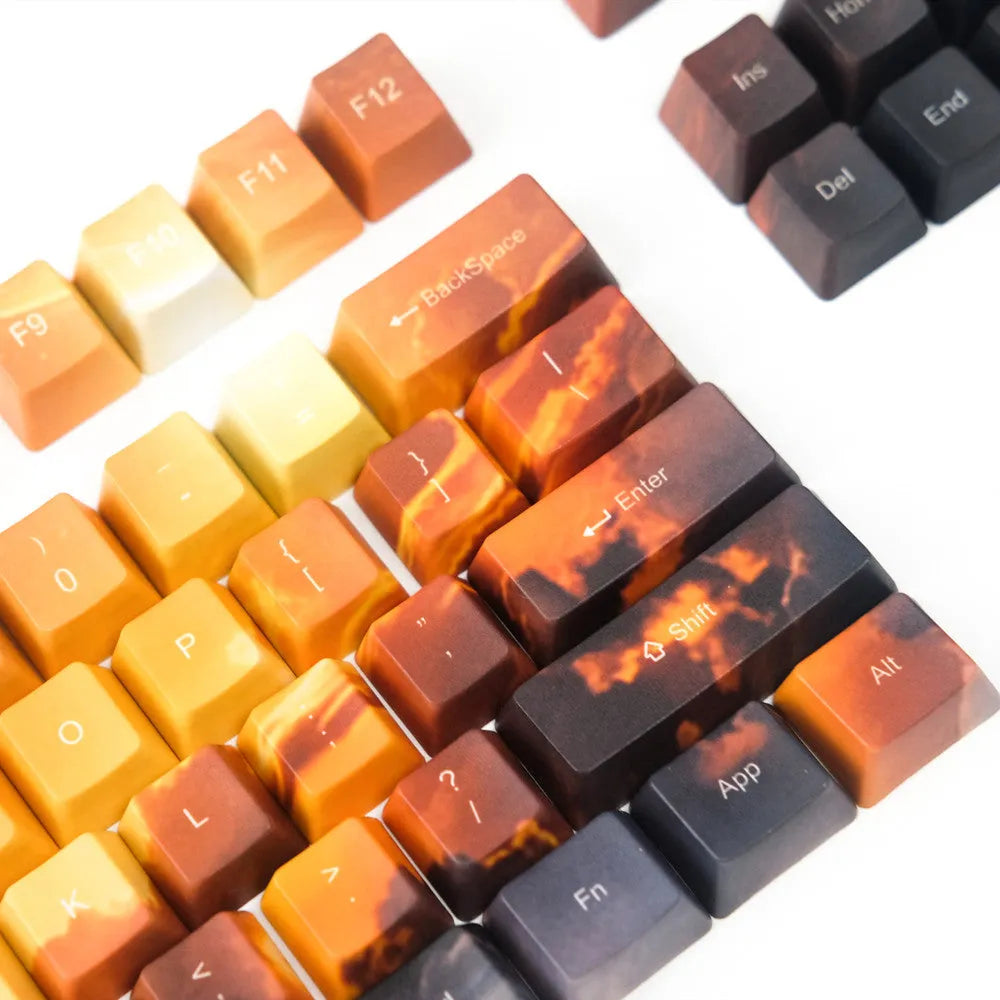 108+2 piece Saturn engraved keycap set for OEM mechanical keyboards in style A with top engraving
