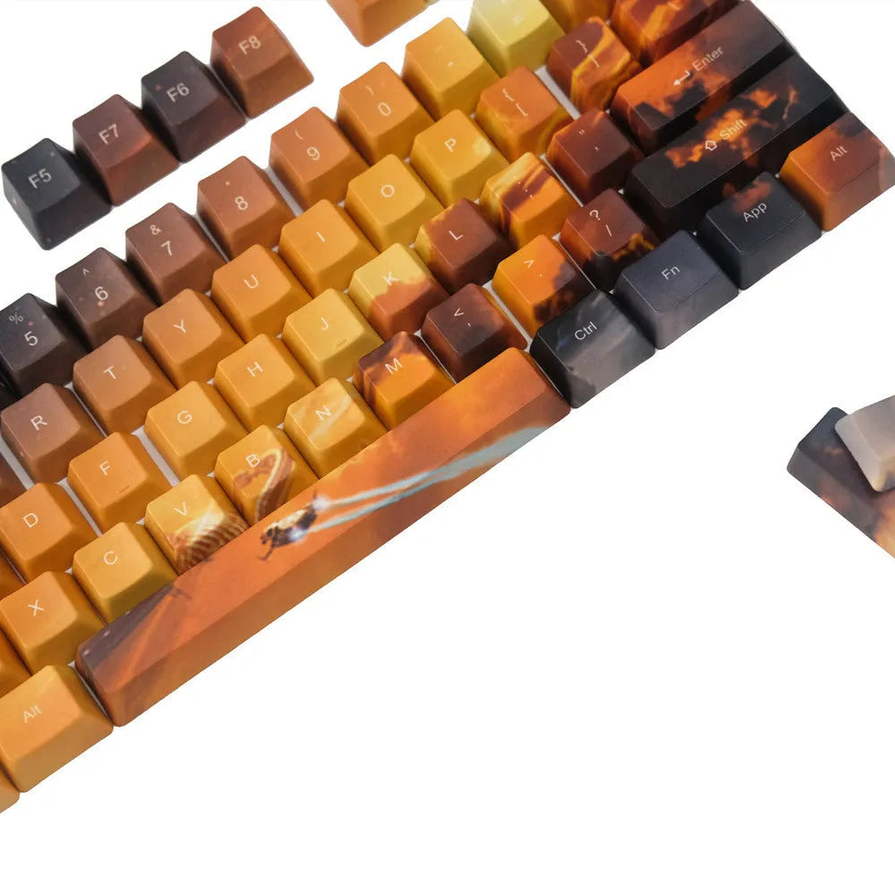 108+2 piece Saturn engraved keycap set for OEM mechanical keyboards in style A with top engraving
