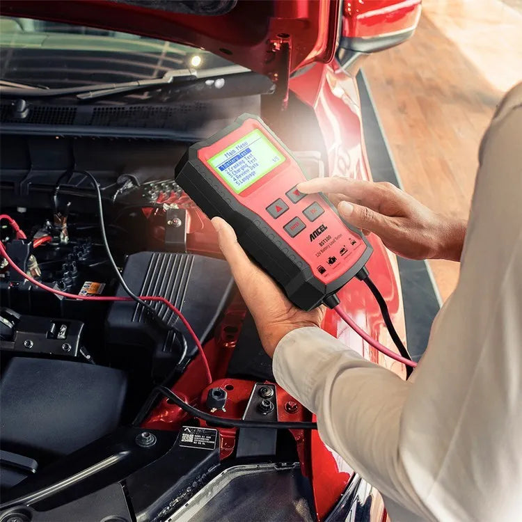 Red automobile battery tester 12V battery detector for 6V and 12V car fault diagnosis