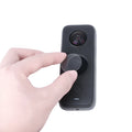 Black tempered glass screen protector for Insta360 ONE X2 camera lens.
