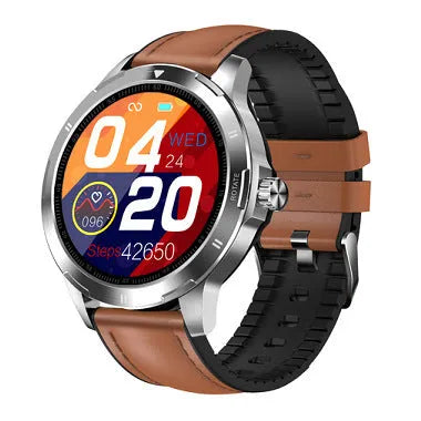 Circular screen smart wristband with waterproof silicone band for sports and activity tracking
