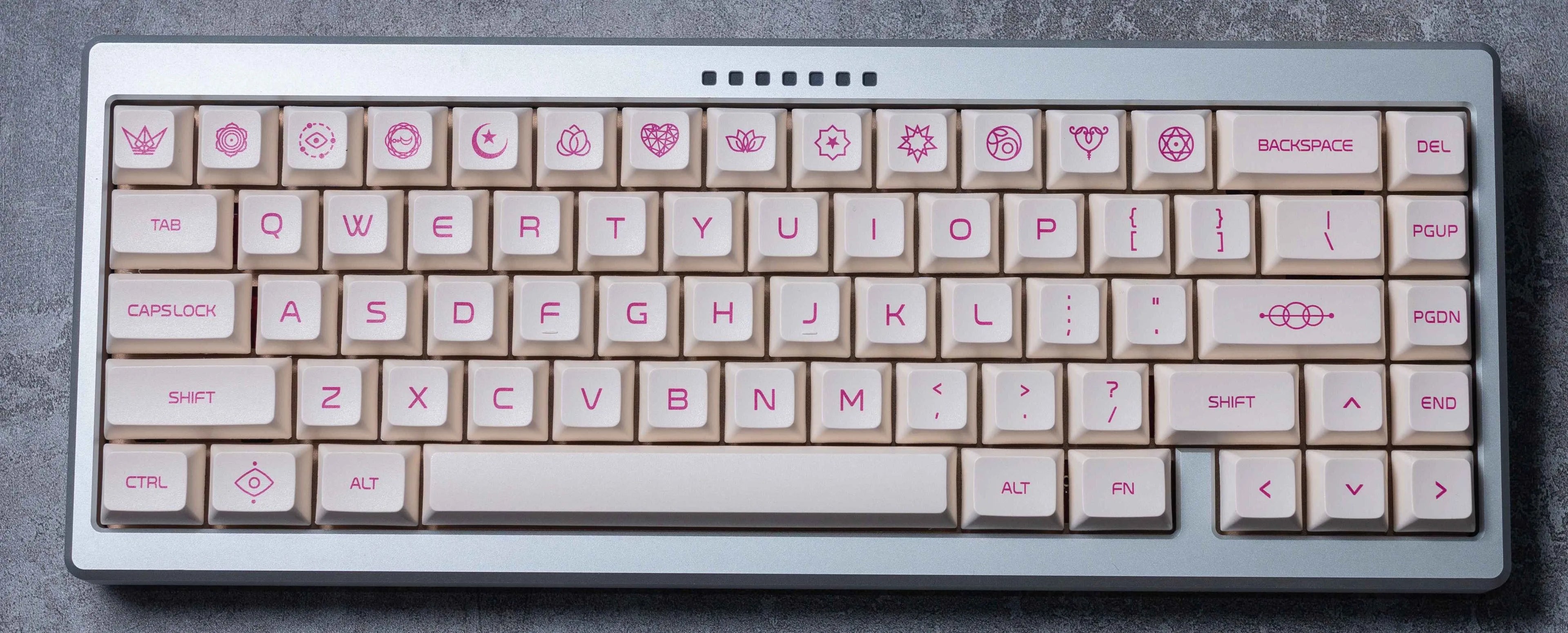 Wireless Ice Cream Macaroni Key Cap set in four colours for mechanical keyboards