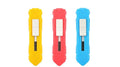 Cartoon character art knife with plastic and metal construction for manual cutting work