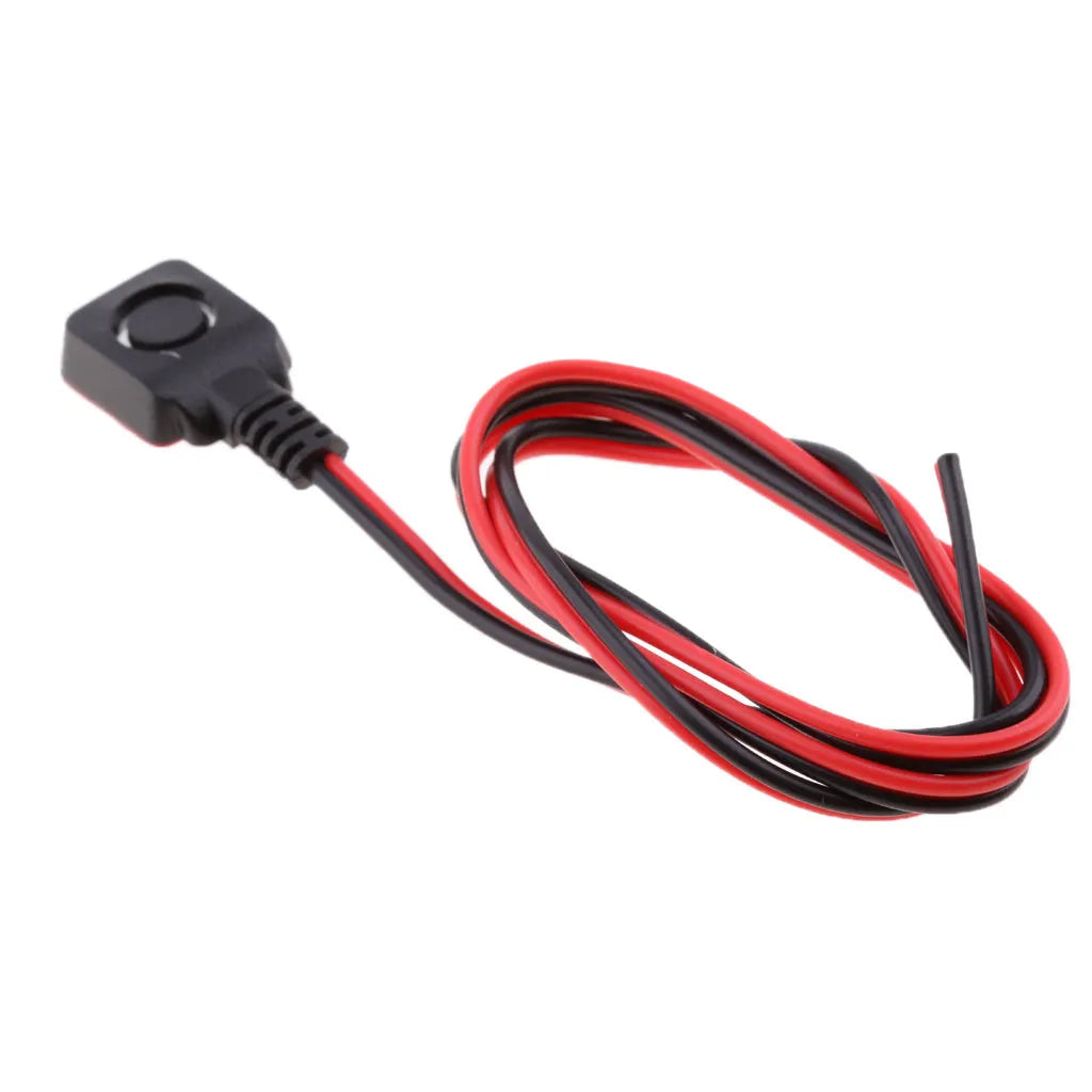 Universal car alarm reset panic switch with red 15x15mm button and 50 cm cable