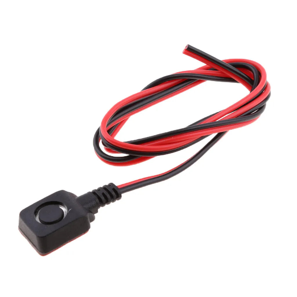 Universal car alarm reset panic switch with red 15x15mm button and 50 cm cable