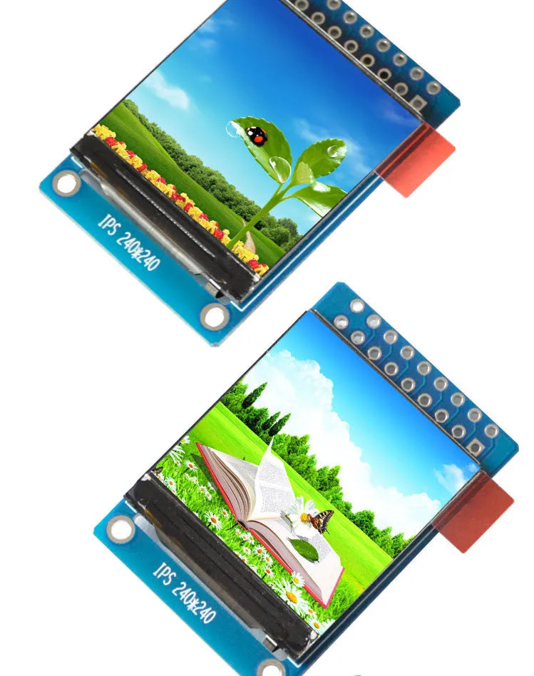 1.3 inch square IPS LCD display module with 240x240 resolution and 18-pin connection