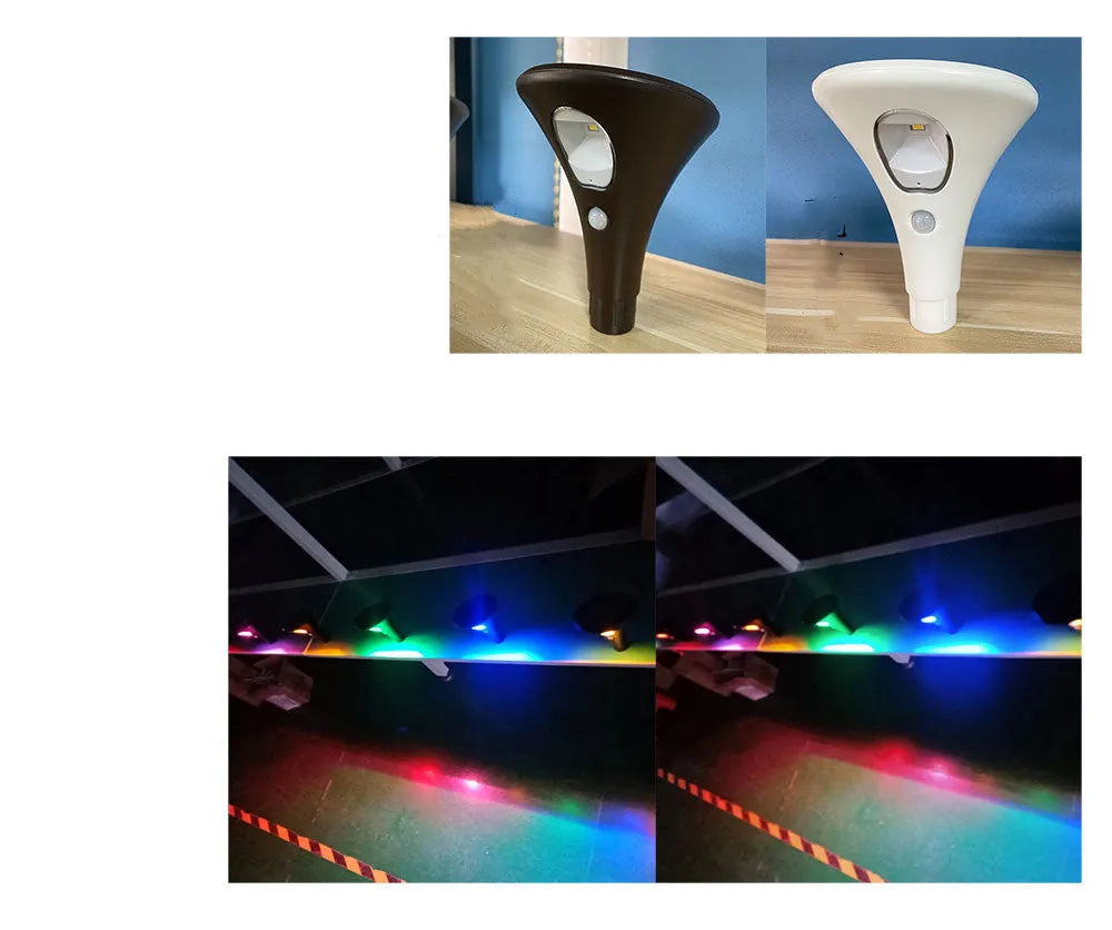 Solar induction ground plug lawn light with lamp pole and IP65 waterproof rating for outdoor garden use