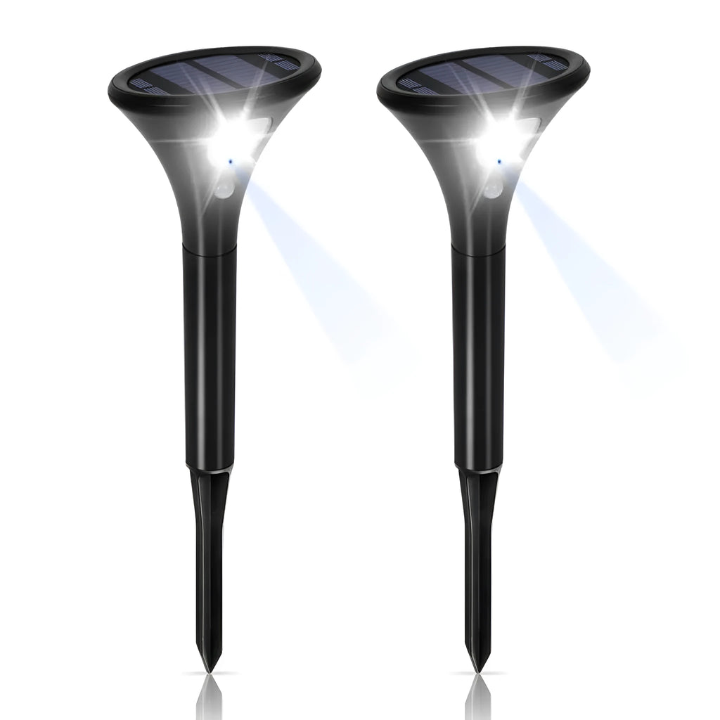 Solar induction ground plug lawn light with lamp pole and IP65 waterproof rating for outdoor garden use