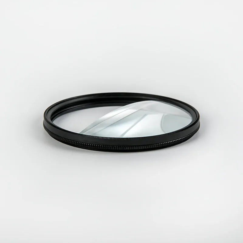 77mm half moon mirror split focus camera filter with microfiber cloth and storage bag