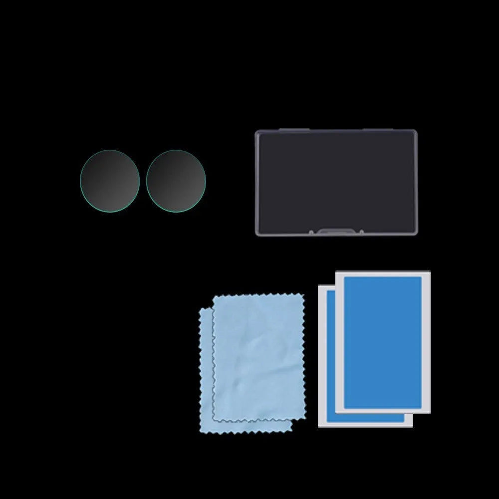 Black tempered glass screen protector for Insta360 ONE X2 camera lens.