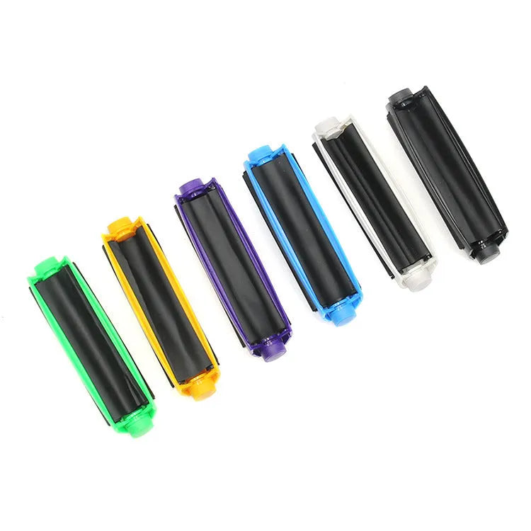 Manual plastic cone cigarette maker for 110mm cloths in multiple colours.