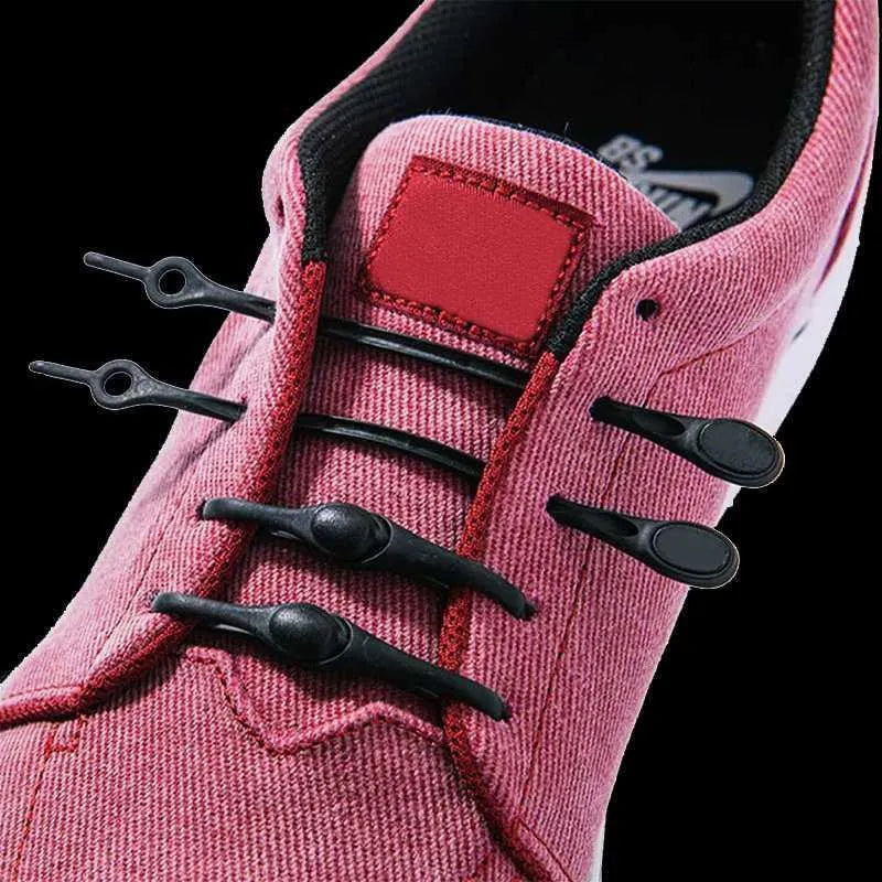 Elastic silicone shoelaces 11.5cm stretch to 30cm in assorted colours, 12 pieces for sports shoes and trainers
