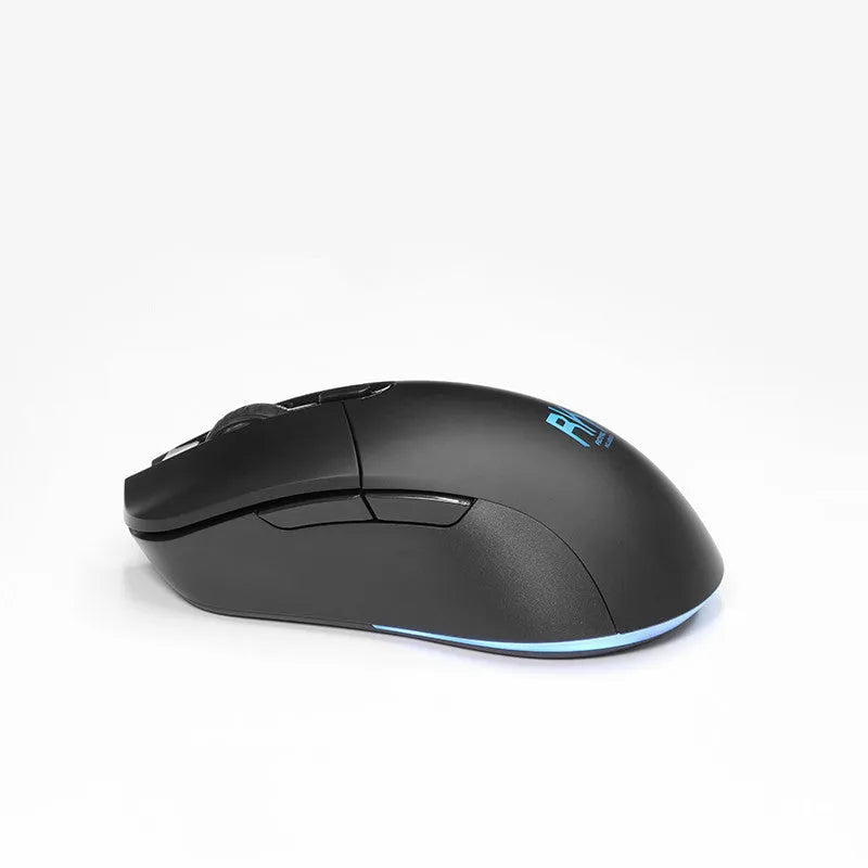 RK526 wireless mechanical keyboard and mouse set in blue with USB transmitter and charging cable