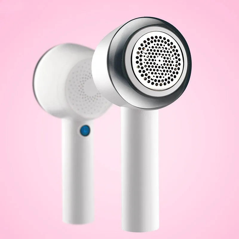 White rechargeable electric clothes shaver for removing bobbles from wool jumpers