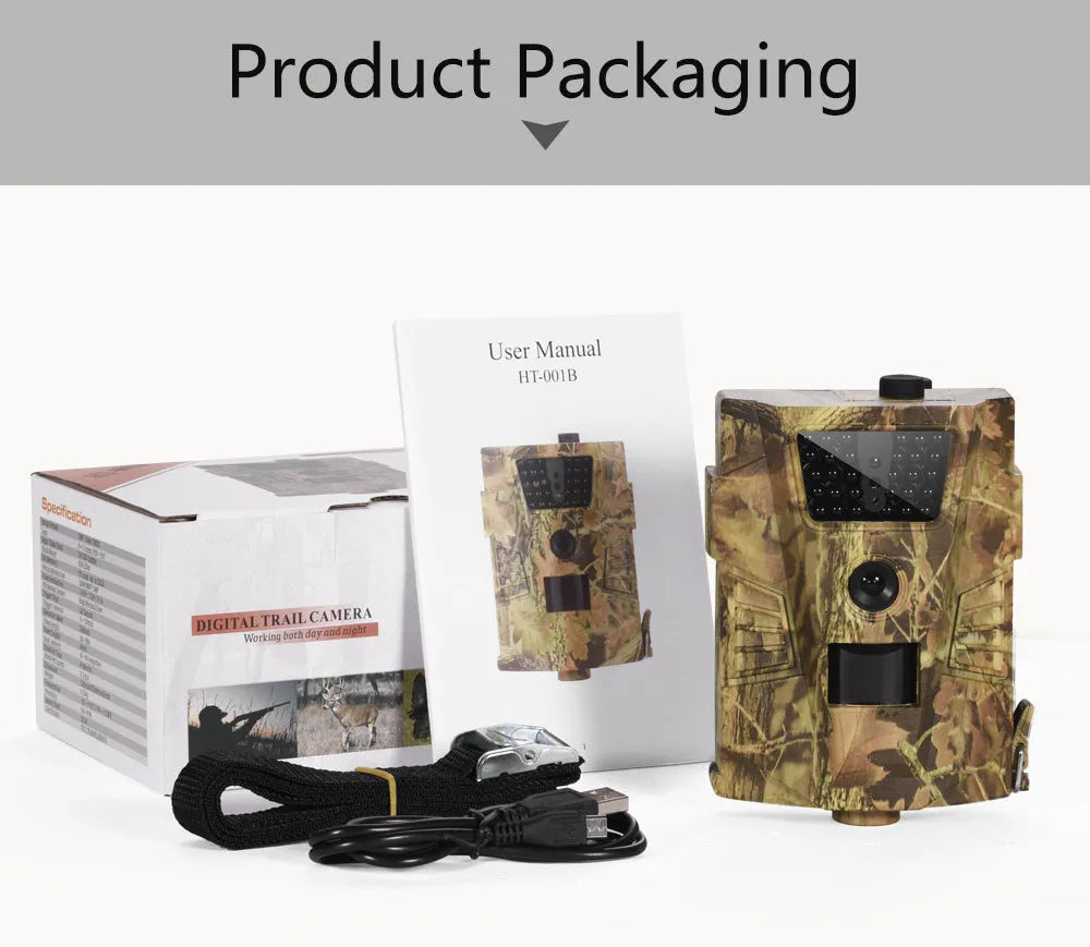 Orchard surveillance trail camera with 3MP sensor and 65ft night vision