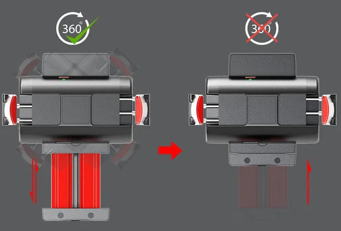 Aluminium iPhone video stabilizer tripod extended to 716mm with adjustable phone clamp