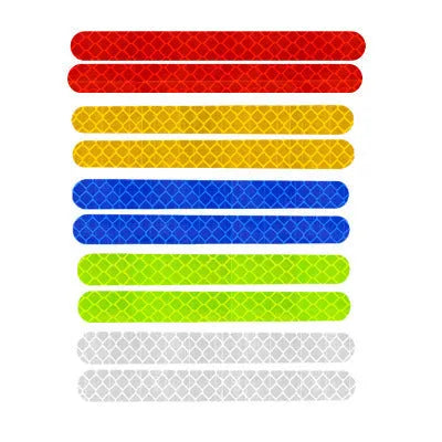 PET reflective car warning sticker 1.5cm diamond material 16cm length in red yellow white blue fluorescent yellow