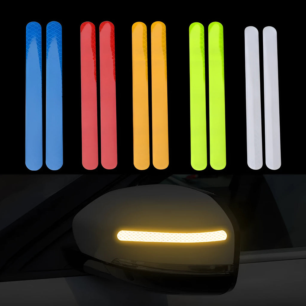 PET reflective car warning sticker 1.5cm diamond material 16cm length in red yellow white blue fluorescent yellow