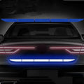 Rear long strip reflective car bumper tail box warning sticker in blue red white or yellow, five sections