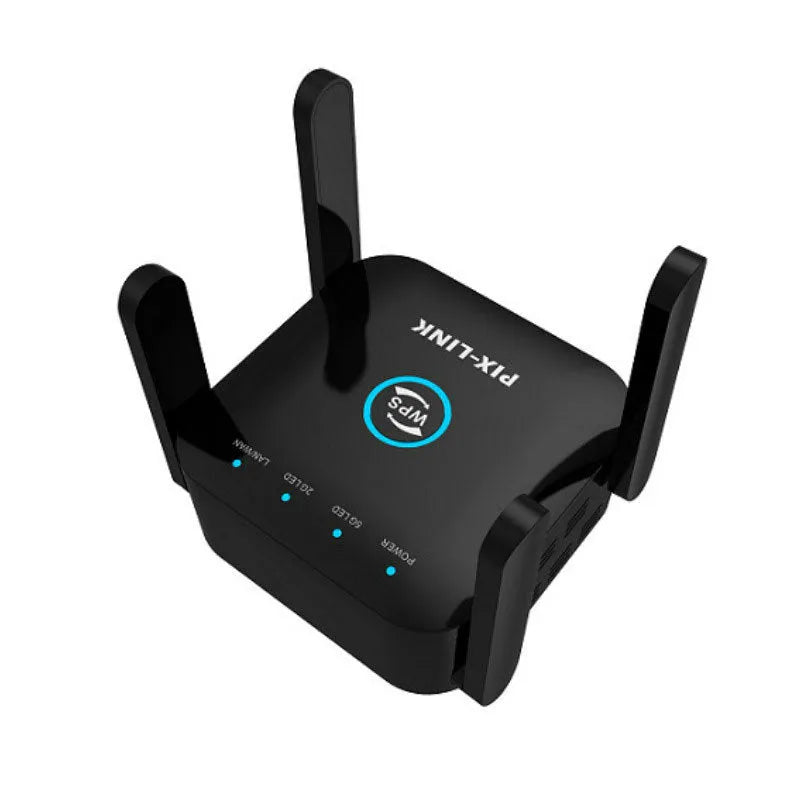 PIXLINK AC24 white and black dual frequency wireless WiFi extender router with gigabit speed