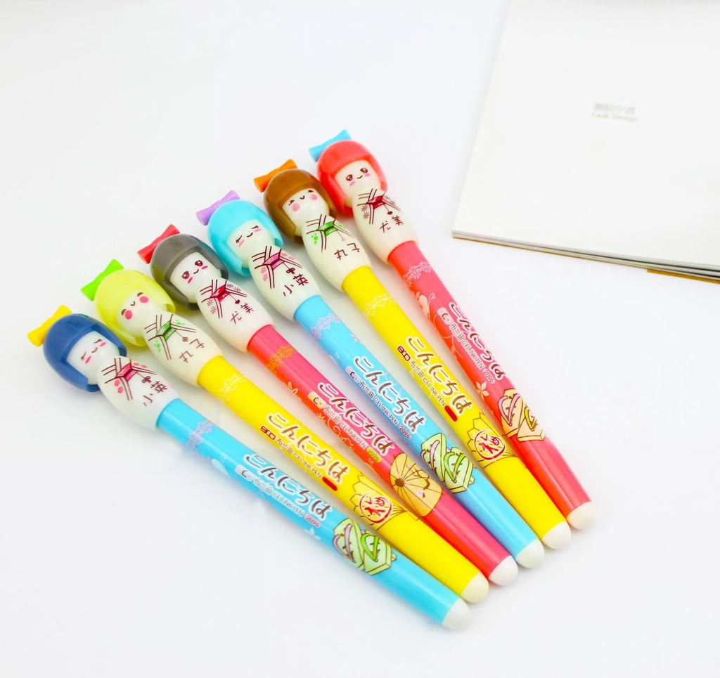 Brandi NO.2096 black gel pen 0.38mm with 152mm length, 3PCS set