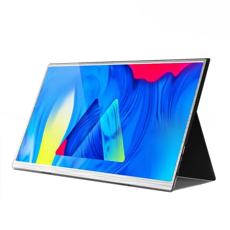 15-inch portable gaming monitor with ultra-thin design showing split screen display functionality
